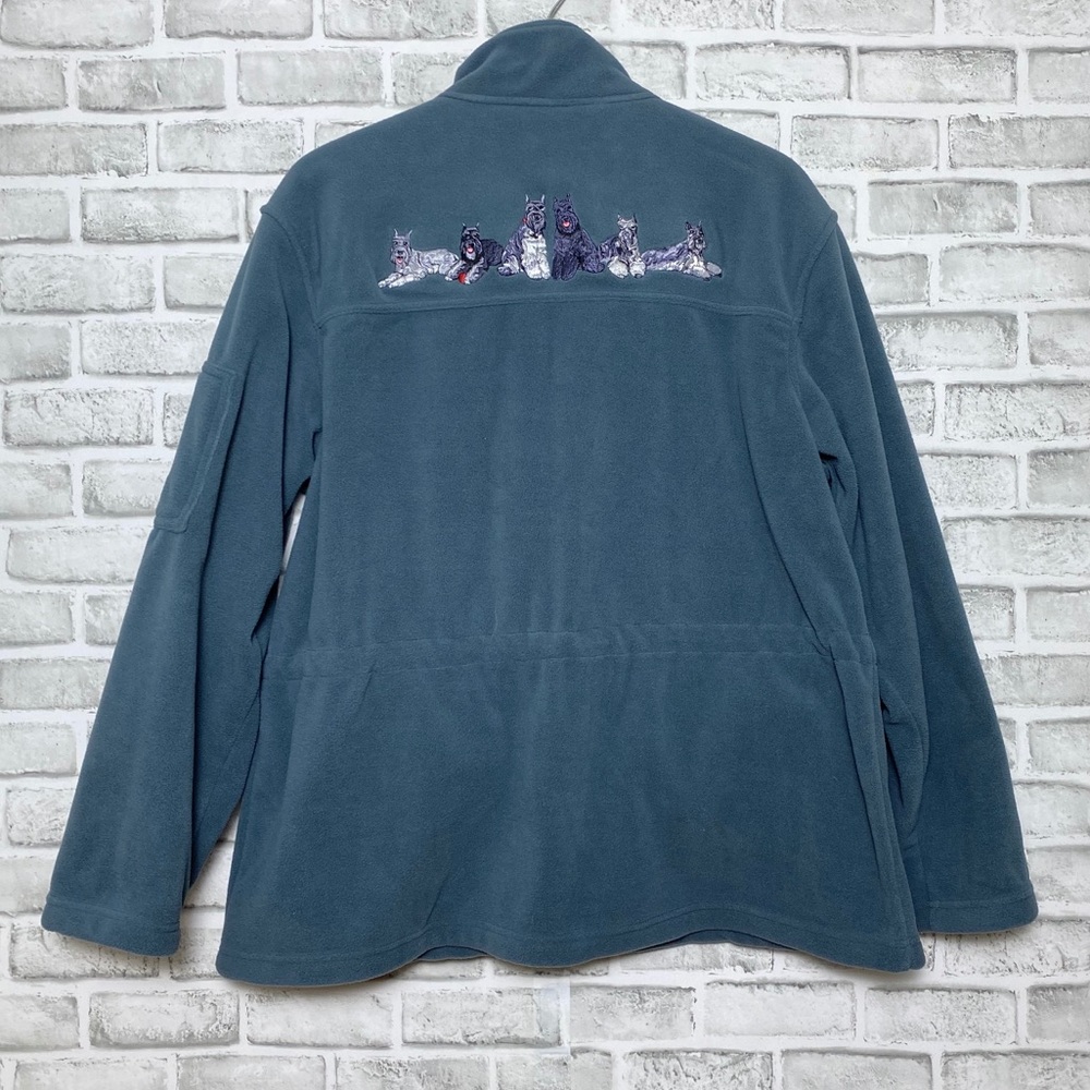 Danbury Mint Schnauzer Dogs Embroidered Fleece - Picture 2 of 16
